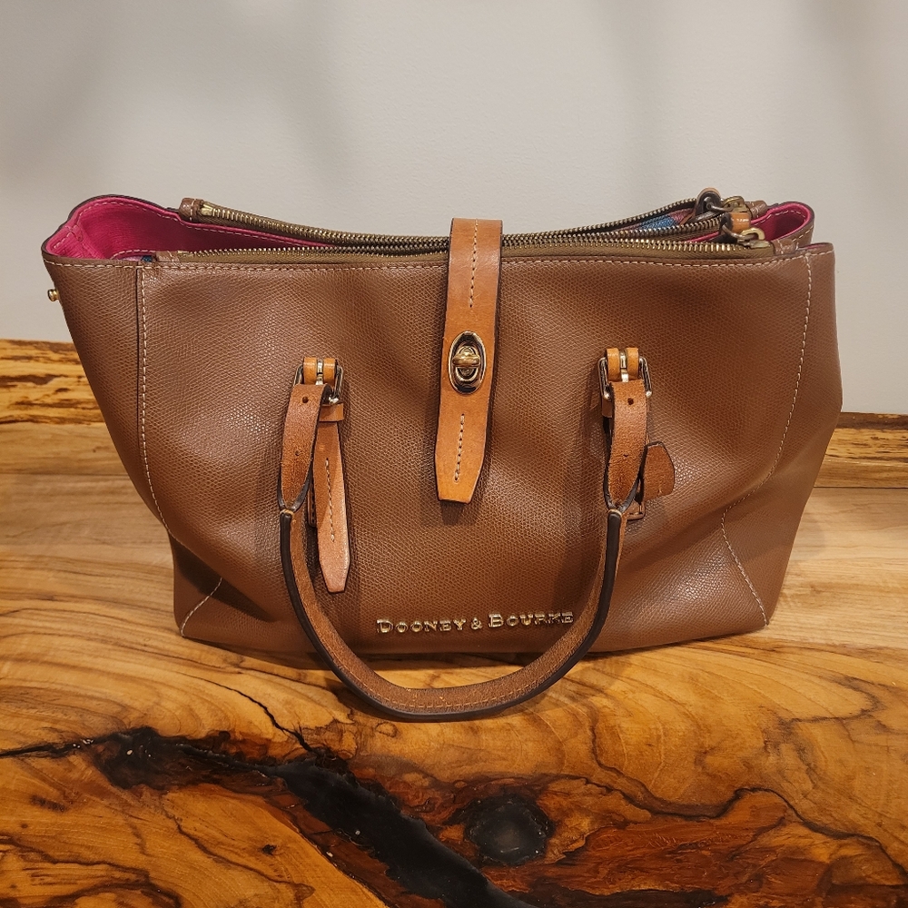 Dooney & Bourke Brown Leather Tote Bag